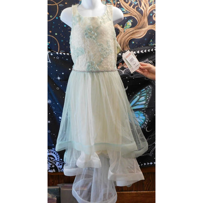 Bonnie Jean Pastel Floral Layered Hi-Low Dress