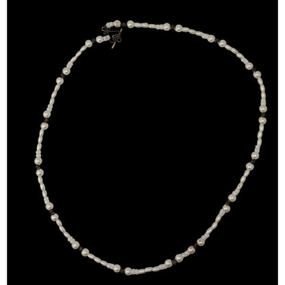 Handmade Whimsical Faux Pearl Necklace With Star Accents