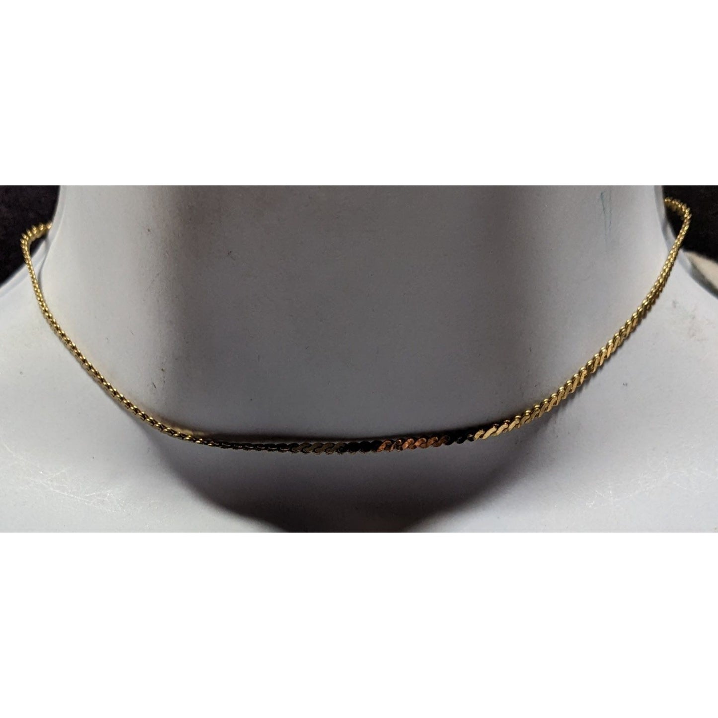 Elegant Classic Gold Tone Serpentine Chain Choker Necklace