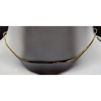 Elegant Classic Gold Tone Serpentine Chain Choker Necklace