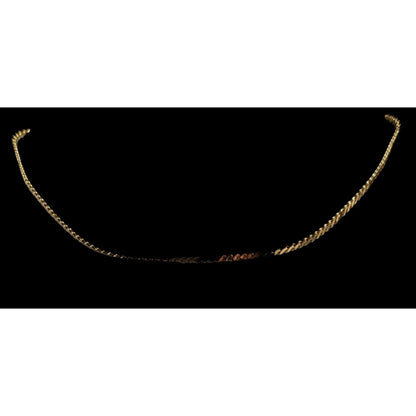 Elegant Classic Gold Tone Serpentine Chain Choker Necklace