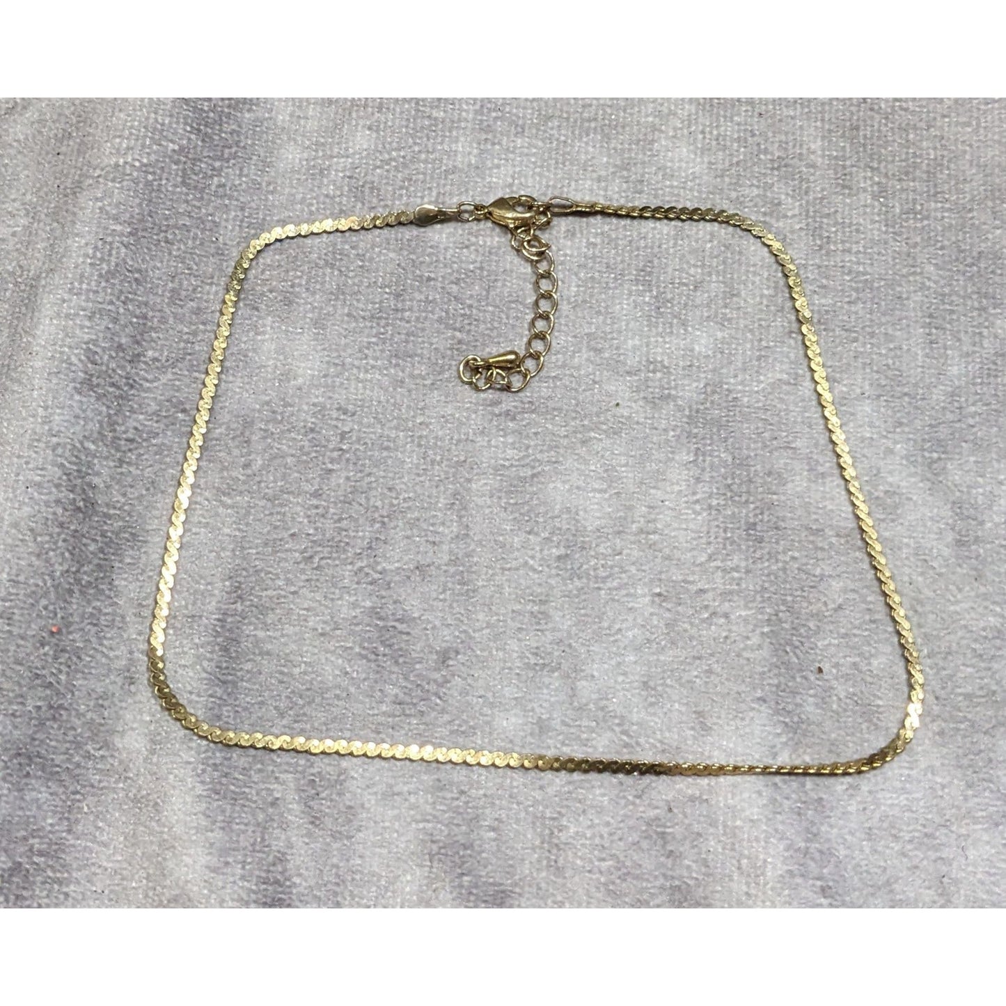 Elegant Classic Gold Tone Serpentine Chain Choker Necklace