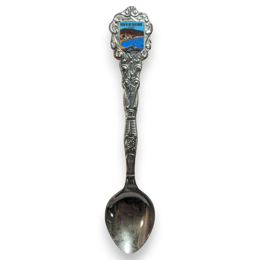 Vintage Travel Silver Tone Playa De Los Cristianos Tenerife Souvenir Spoon 5 Inch
