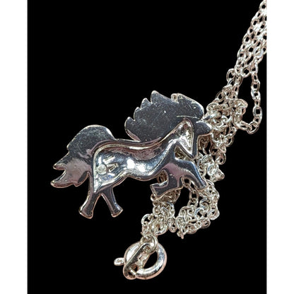 LA Gem And Jewelry Designs Rainbow Rhinestone Unicorn Necklace