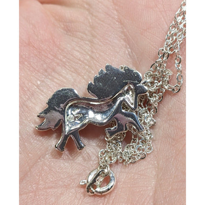 LA Gem And Jewelry Designs Rainbow Rhinestone Unicorn Necklace
