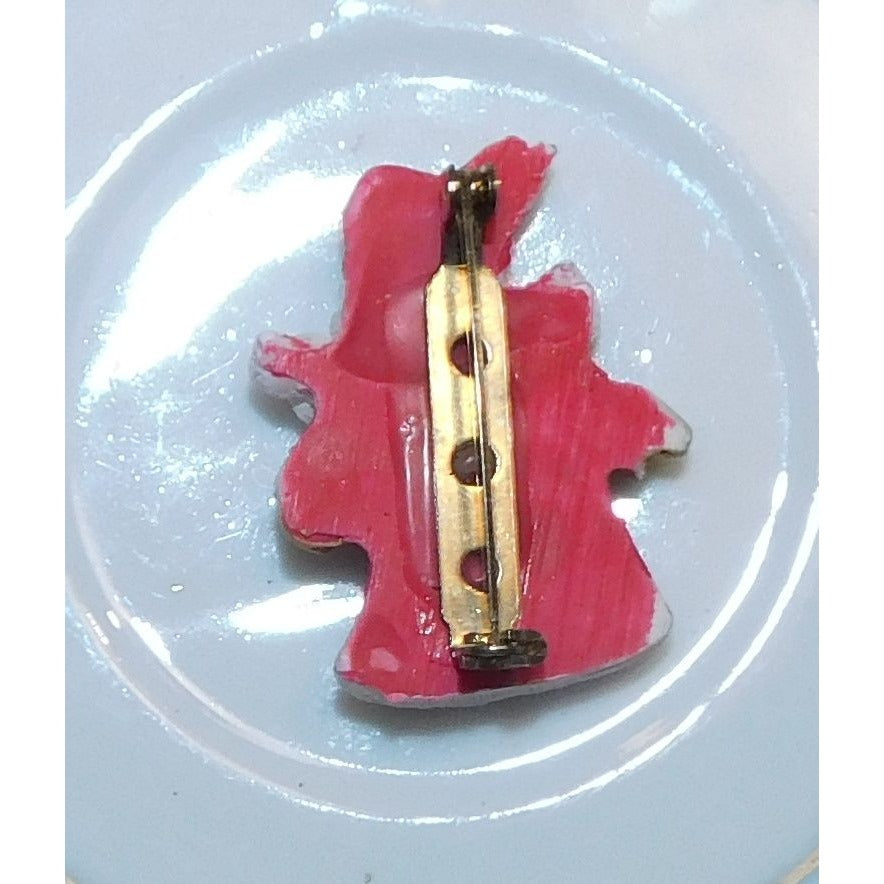 Vintage Sooty Santa Brooch With Textured Finish
