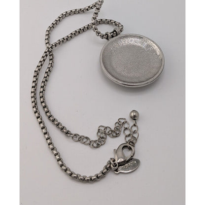 Vintage Chico's Brutalist Bohemian Silver Tone Medallion Necklace