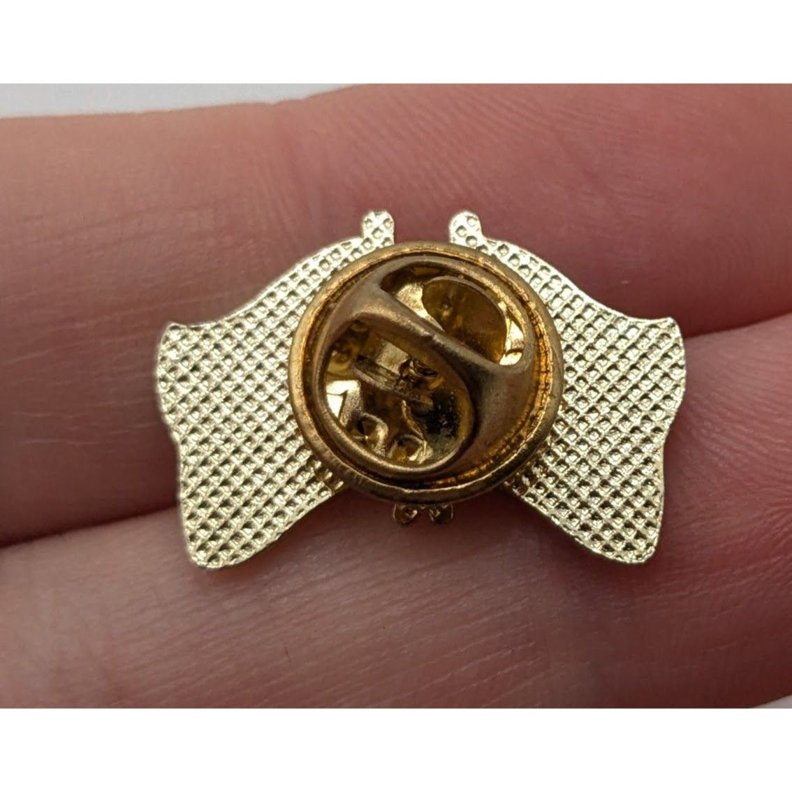 USA & Israel Flag Vintage Lapel Pin Gold Tone Enamel 1 Inch Collectible