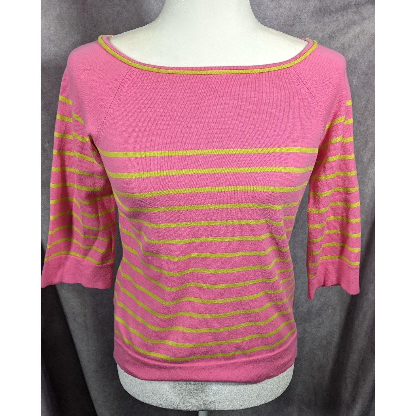 Lilly Pulitzer Pink And Green Striped Top Size XS