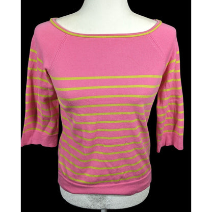 Lilly Pulitzer Pink And Green Striped Top Size XS