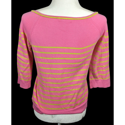 Lilly Pulitzer Pink And Green Striped Top Size XS