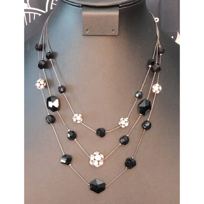 Glam Goth Multilayer Station Necklace Necklace