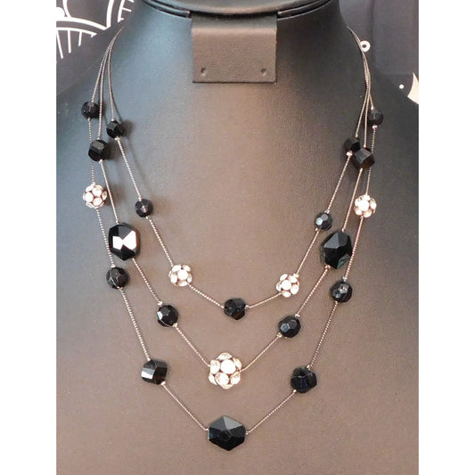 Glam Goth Multilayer Station Necklace Necklace