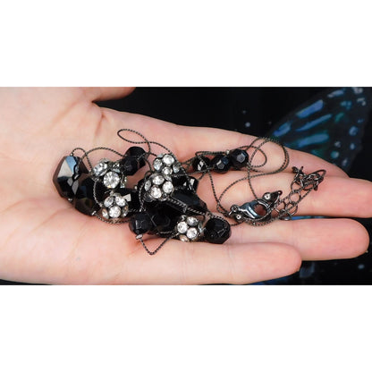 Glam Goth Multilayer Station Necklace Necklace