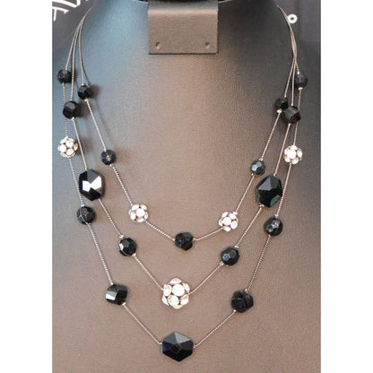 Glam Goth Multilayer Station Necklace Necklace
