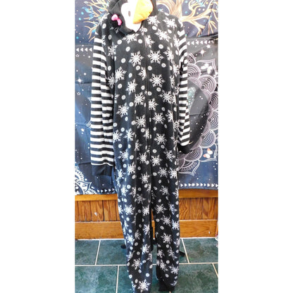 Winter Penguin Black And White Kigurumi Pajamas