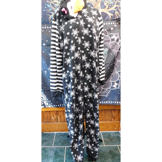 Winter Penguin Black And White Kigurumi Pajamas