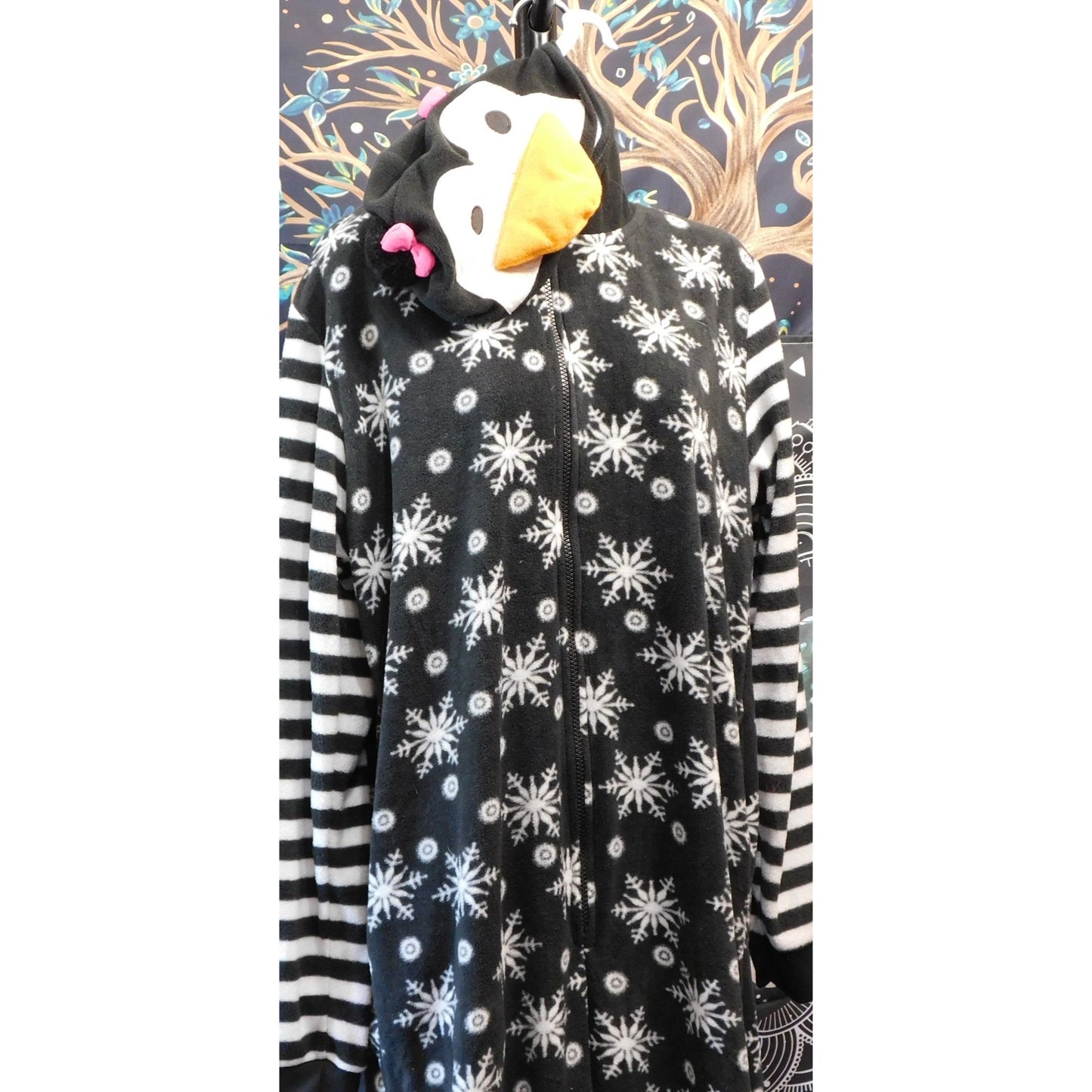Winter Penguin Black And White Kigurumi Pajamas