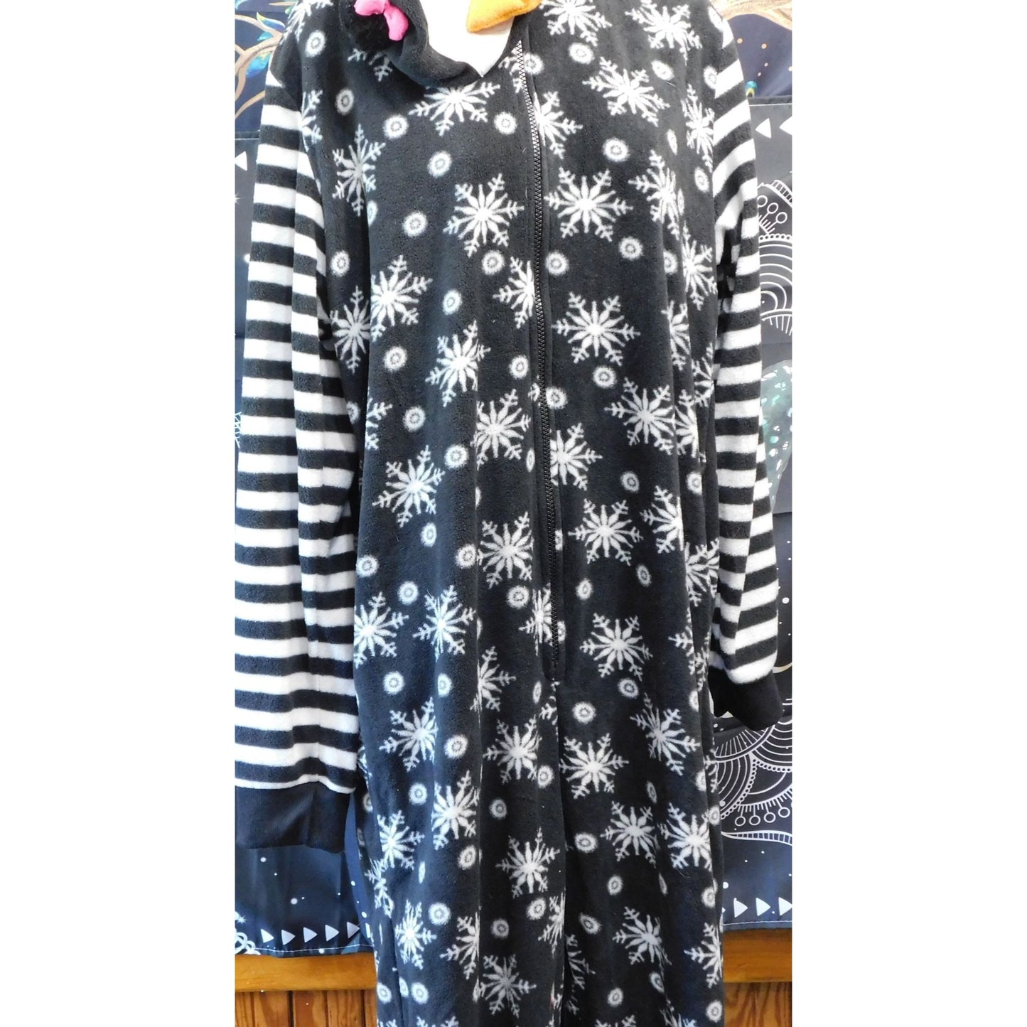 Winter Penguin Black And White Kigurumi Pajamas