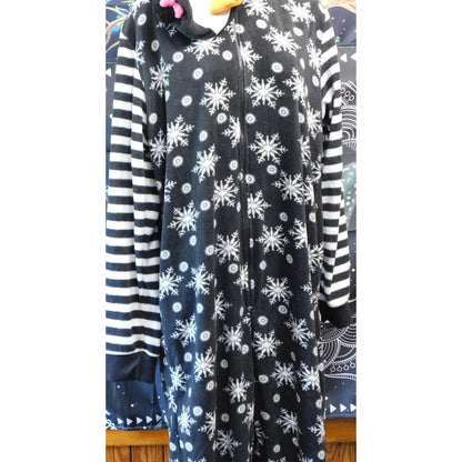Winter Penguin Black And White Kigurumi Pajamas