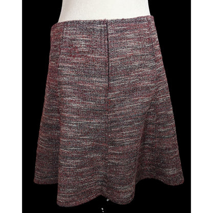 Loft Preppy Pink And Grey Static A-Line Skirt