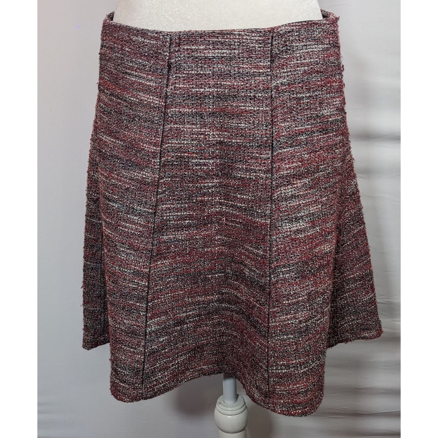 Loft Preppy Pink And Grey Static A-Line Skirt