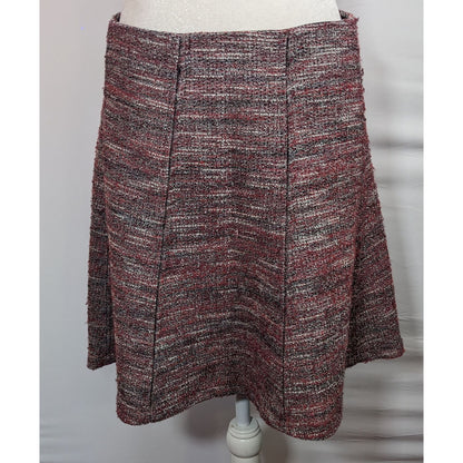 Loft Preppy Pink And Grey Static A-Line Skirt