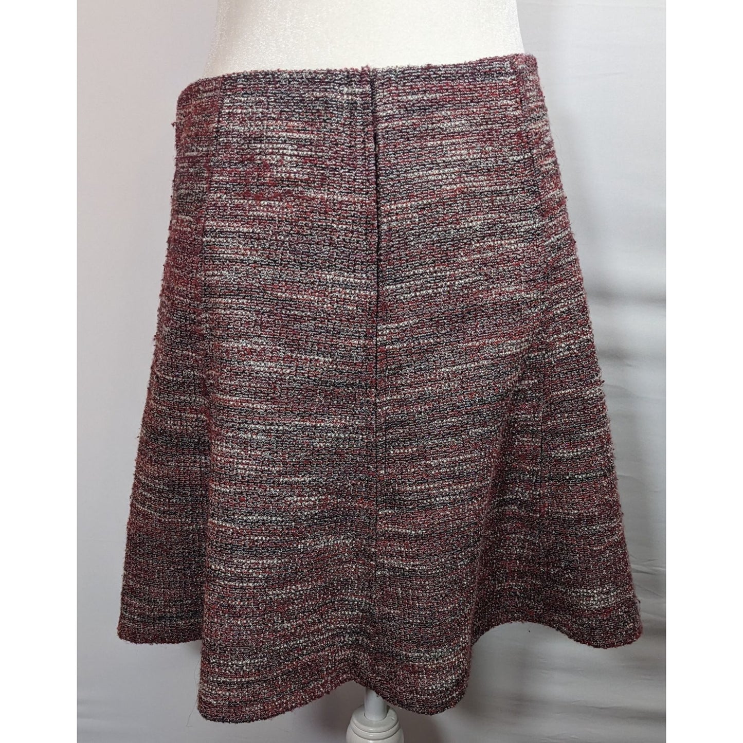 Loft Preppy Pink And Grey Static A-Line Skirt