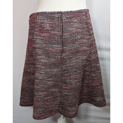 Loft Preppy Pink And Grey Static A-Line Skirt