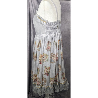 Vintage Whimsical Fantasy Cotton Rabbit Lolita Dress