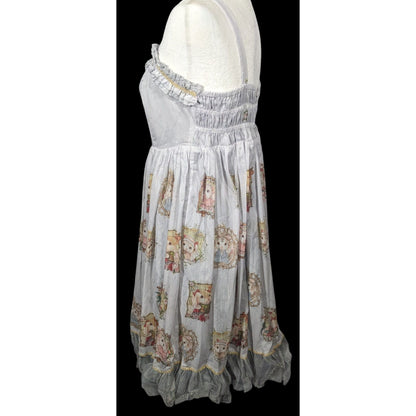 Vintage Whimsical Fantasy Cotton Rabbit Lolita Dress