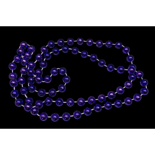 Metallic Purple Large Beaded Costume Necklace