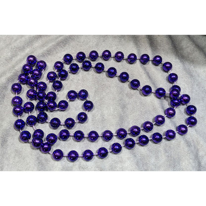 Metallic Purple Large Beaded Costume Necklace