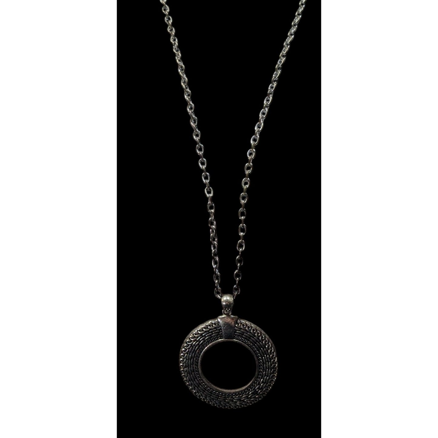 Unique Bohemian Open Circle Medallion Pendant Necklace