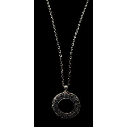 Unique Bohemian Open Circle Medallion Pendant Necklace