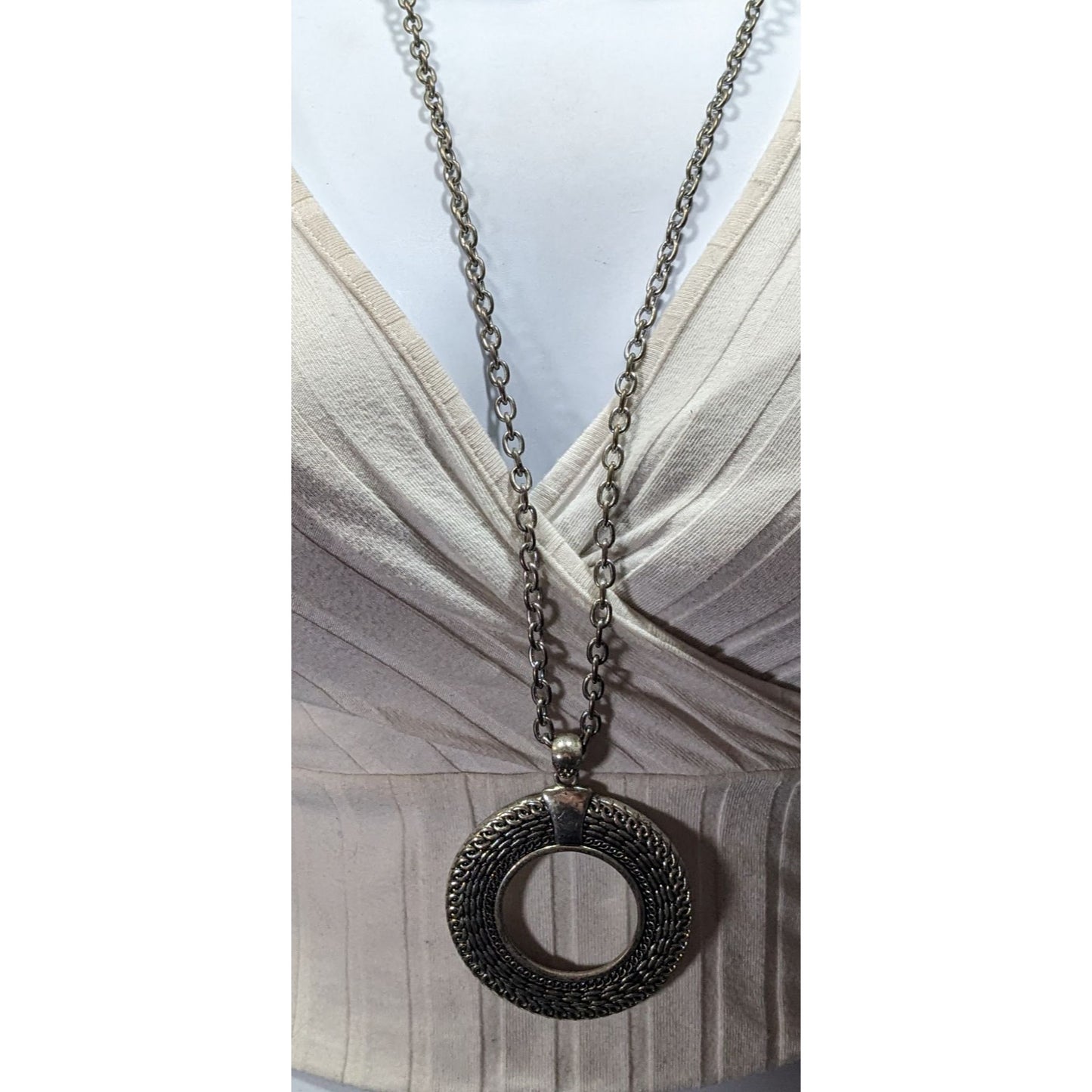 Unique Bohemian Open Circle Medallion Pendant Necklace