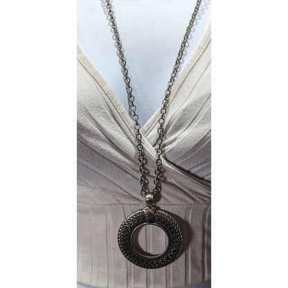 Unique Bohemian Open Circle Medallion Pendant Necklace