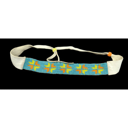 Handmade Glass Beaded Leather Tie On Necklace