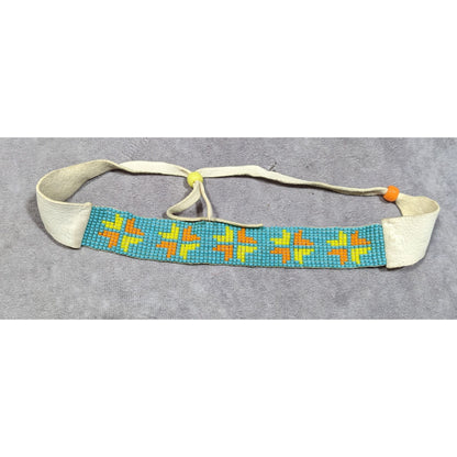 Handmade Glass Beaded Leather Tie On Necklace