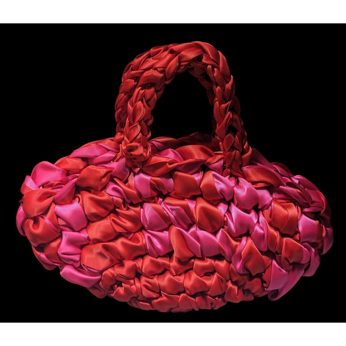 Isla Risa Nest Lipstick Red And Hot Pink Handbag