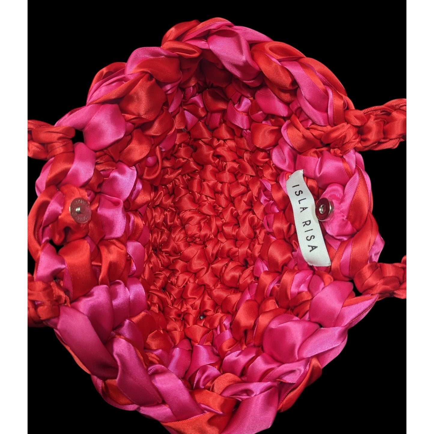 Isla Risa Nest Lipstick Red And Hot Pink Handbag