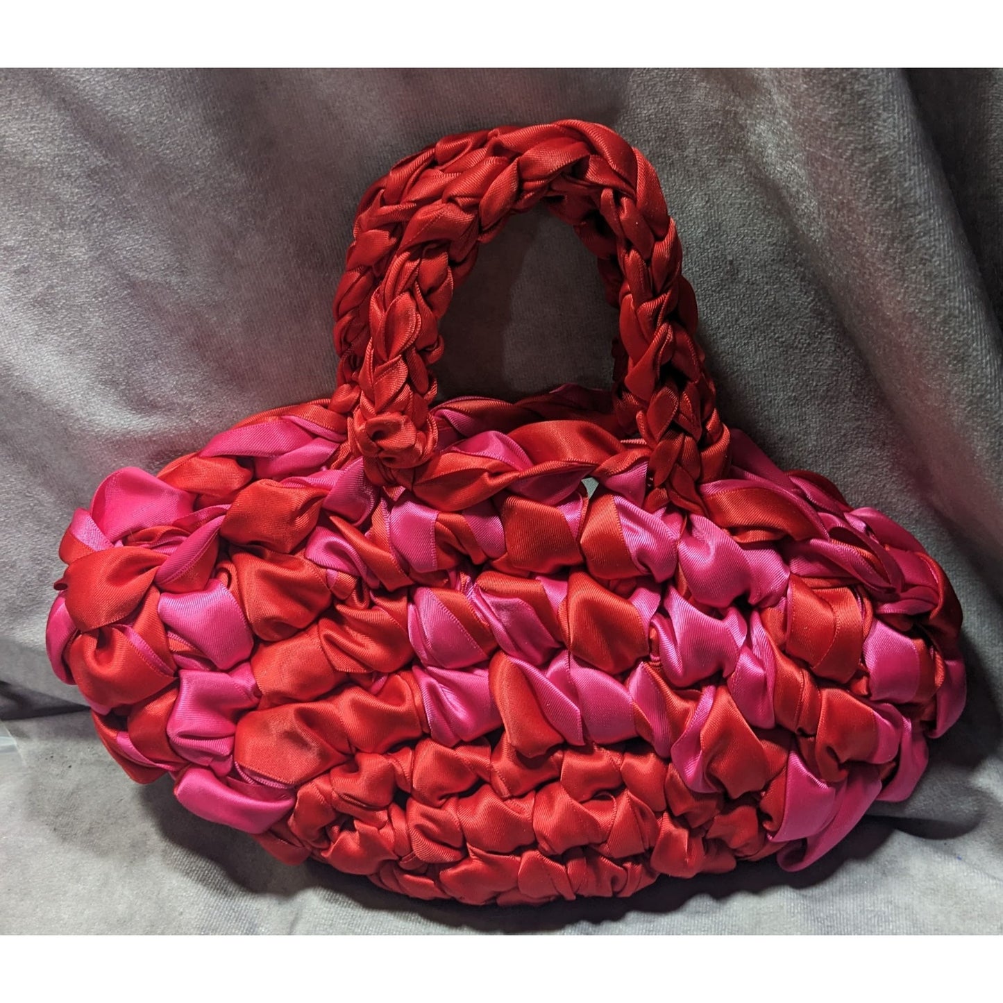 Isla Risa Nest Lipstick Red And Hot Pink Handbag