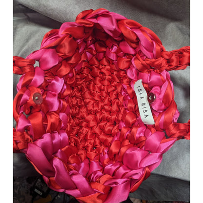 Isla Risa Nest Lipstick Red And Hot Pink Handbag