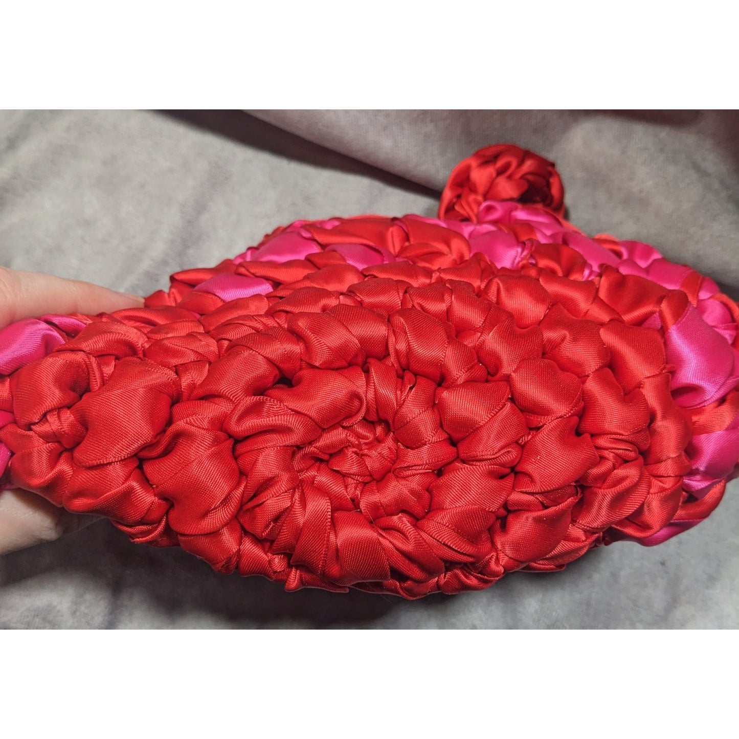 Isla Risa Nest Lipstick Red And Hot Pink Handbag