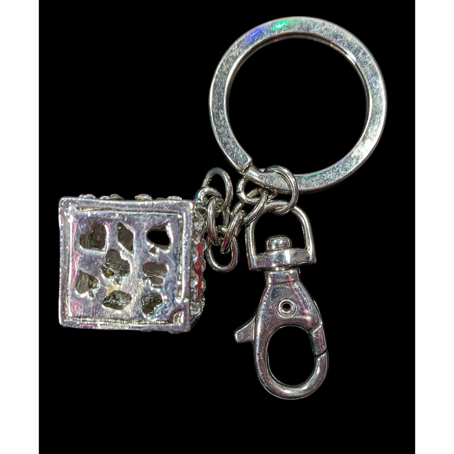 Las Vegas Souvenir Sparkly Rhinestone Dice Keychain