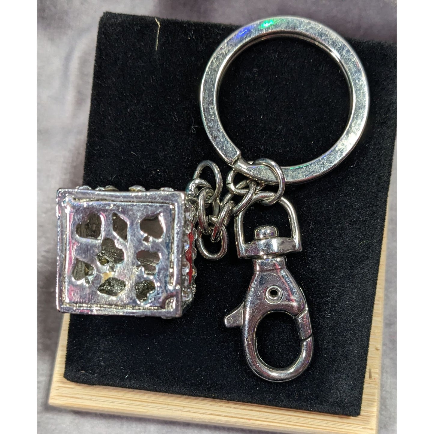 Las Vegas Souvenir Sparkly Rhinestone Dice Keychain