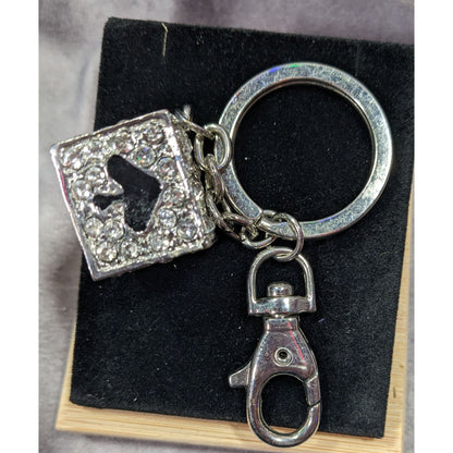 Las Vegas Souvenir Sparkly Rhinestone Dice Keychain
