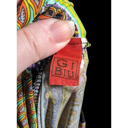 Gibiu Rainbow Bohemian Paisley Maxi Skirt