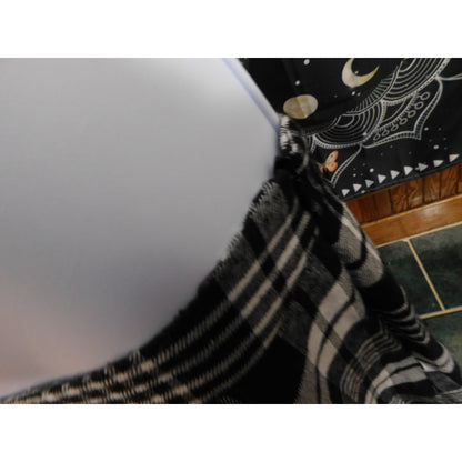 Girls Black And White Pleated Plaid Punk Skirt
