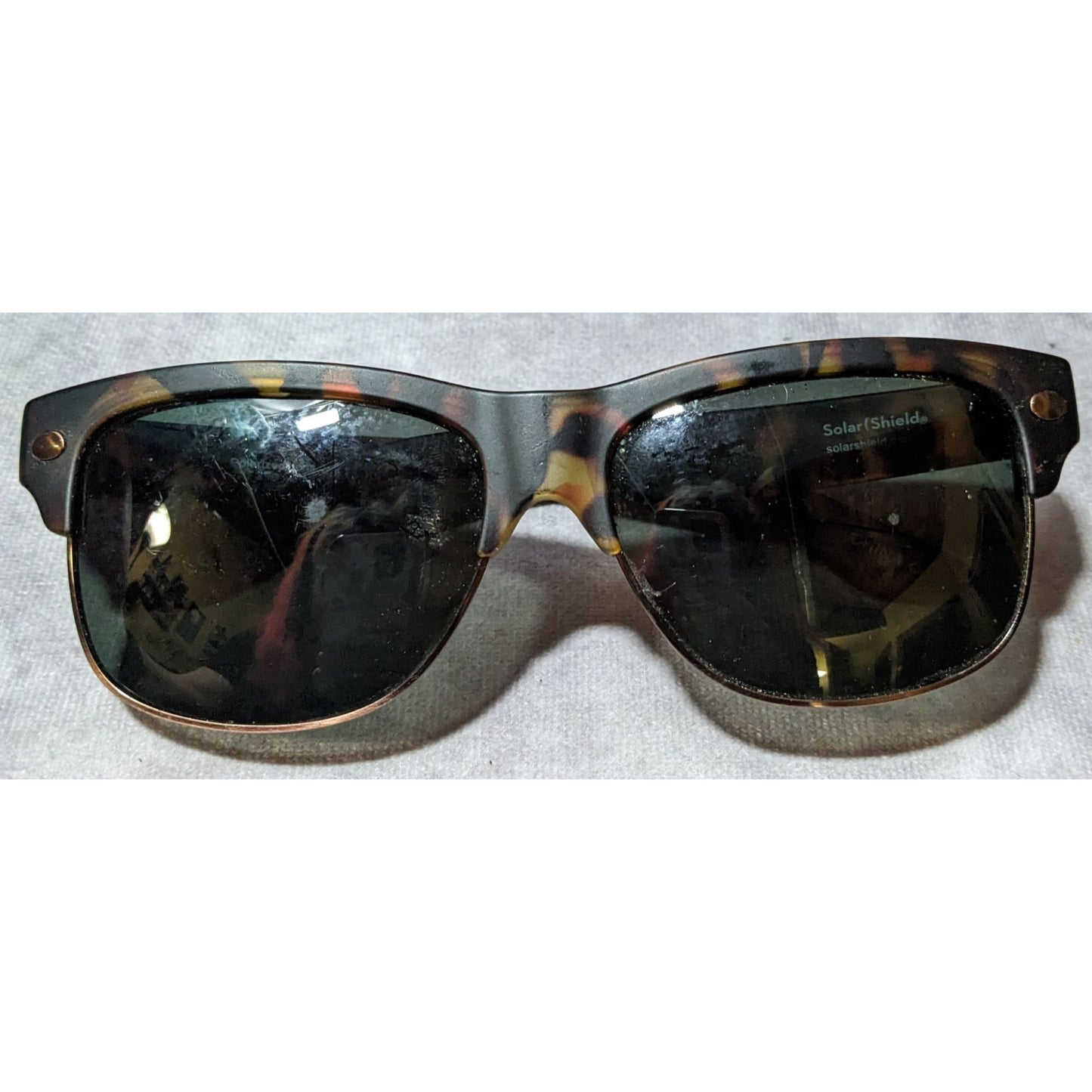 Solar Shield Retro Tortoise Polarized Sunglasses